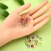 8 Colors Transparent Spray Painted Glass Bead GLAA-YW0001-45-6