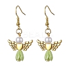 Angel Antique Golden Alloy & Resin Dangle Earrings EJEW-JE05686-03-1