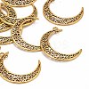 Tibetan Style Alloy Hollow Moon  2-Loop Link Pendants LS-TIBEP-5312-AG-LF-1