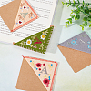 4Pcs 4 Style Letter A Felt Embroidery Corner Bookmarks FIND-GF0005-04-4