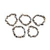 Natural Moonstone Chip Beaded Stretch Bracelets for Women Men BJEW-L038-01D-4