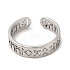 Non-Tarnish 304 Stainless Steel Open Cuff Rings RJEW-K245-57P-1
