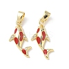 Brass Micro Pave Cubic Zirconia Pendants LS-KK-C104-04A-G-1
