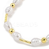 Rack Plating Brass and ABS Imitation Pearl Bracelets BJEW-B106-13G-2