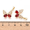 Brass Micro Pave Cubic Zirconia Pendants KK-CJC0015-19G-07-3