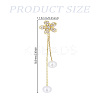 1 Pair Zinc Alloy Rhinestones Flower Tassel Stud Earrings EJEW-LP0007-044-2