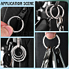 3Pcs Titanium Alloy Split Key Rings FIND-BBC0003-95-4