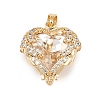 Brass Micro Pave Cubic Zirconia Pendants KK-F922-04G-01-1