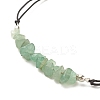 Natural Green Aventurine Chips Braided Bead Bracelet BJEW-JB08019-04-4