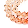 Gradient Color Baking Paint Glass Bead Strands X1-DGLA-A039-T4mm-A04-3