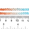 Gradient Color Baking Paint Glass Bead Strands DGLA-A039-T6mm-A016-5