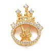 Castle Brass Micro Pave Cubic Zirconia Pendant Peg Bails KK-L217-002G-1