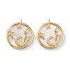 Real 18K Gold Plated Brass Micro Pave Clear Cubic Zirconia Pendants ZIRC-Z007-22D-1