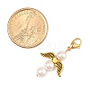Angel Shell Pearl & Alloy Pendant Decoration HJEW-JM02402-3