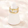 304 Stainless Steel Double Color Cuff Rings RJEW-S635-01GP-12-2