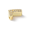 Brass Micro Pave Clear Cubic Zirconia Initial Multi-strand Links LS-KK-S520-01G-12-2