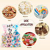 60Pcs 3 Colors Rectangle OPP Cellophane Paw Print Printed Candy Storage Bags ABAG-TA0001-74-8