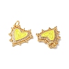 Rack Plating Brass Micro Pave Clear Cubic Zirconia Charms KK-D074-04G-03-3