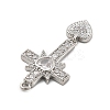 Brass Micro Pave Clear Cubic Zirconia Pendants KK-L228-35P-2