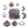 18Pcs 9 Style Rainbow Color Alloy Pendants FIND-LS0001-18MC-2