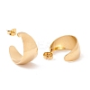 Ion Plating(IP) 304 Stainless Steel Chunky C-shape Stud Earrings EJEW-P198-10G-2