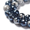 Electroplate Natural Fire Crackle Agate Beads Strands G-G0006-A01-03-4