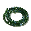 Electroplate Transparent Glass Beads Strands EGLA-A035-T4mm-L10-2