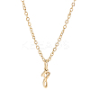 1pc 304 Stainless Steel Letter Pendant Necklaces NJEW-LP0001-39F-G-1