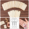 50Pcs Unfinished Natural Poplar Wood Pendants with 50Pcs Iron Split Key Rings with 50Pcs 304 Stainless Steel Jump Rings with 2 Bundle 2-Ply Jute Cord DIY-SP0001-67A-6