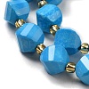 Dyed Natural Howlite Beads Strands G-G023-B01-02A-4