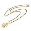 201 Stainless Steel Nossa Senhora Aparecida Virgin Mary Pendant Necklaces for Women LS-NJEW-K283-01G-2