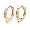 Rack Plating Brass Clear Cubic Zirconia Earring Findings KK-S405-04G-1