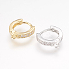 Brass Huggie Hoop Earring Findings X-KK-L152-20-1