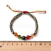 Glass Round Beads Braided Bead Bracelets BJEW-M110-01-5