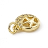 Brass Micro Pave Cubic Zirconia Charms ZIRC-F132-61G-3