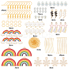 SUNNYCLUE 113 Pieces DIY Cute Weather Themed Earring Making Kits DIY-SC0015-46G-2
