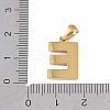 Natural White Shell Alphabet Pendants STAS-M338-02G-E-3