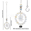 1Pc Flower Glass Car Hanging Decoration HJEW-SP0001-11A-2