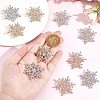 10Pcs 2 Colors Crystal Rhinestone Christmas Snowflake Brooch Pin JEWB-GF0001-29-3