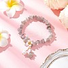 Natural Labradorite Chip Beaded Charm Bracelets BJEW-JB12312-03-1