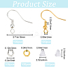 200Pcs 2 Color Brass Earring Hooks KK-SP0001-43-2