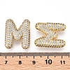 Brass Micro Pave Cubic Zirconia Pendants KK-N254-06G-M-3