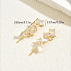 Brass Micro Pave Cubic Zirconia Stud Earrings for Women CY3944-4