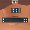Stainless Steel Double Snap  With Duty Belt Keeper Wide Bracelet BJEW-WH0025-01-3