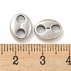 Non-Tarnish 304 Stainless Steel Oval Connector Charms STAS-L278-037P-3