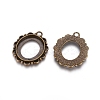 Tibetan Style Alloy Open Back Pendant Cabochons Settings LS-EA416Y-AB-2