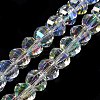 Transparent Electroplate Glass Beads Strands X-GLAA-Q099-C01-14-1-2