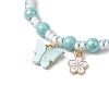 Adjustable Nylon Cord Braided Bead Bracelets for Women BJEW-JB11409-02-3