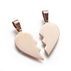 304 Stainless Steel Split Pendants LS-STAS-F214-01RG-2
