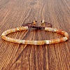 Natural Red Aventurine Heishi Beads Adjustable Braided Bracelets for Men Women BX7041-16-1